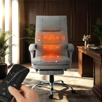 OMAXI Kancelářská židle Sirba s masážní funkcí imitace kůže 373443