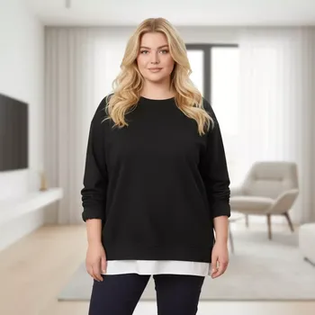 Dámská mikina Dámská černá mikina oversize velikost