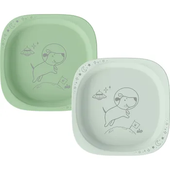 NIP NATURE line talířek, 2ks, 4m+, green