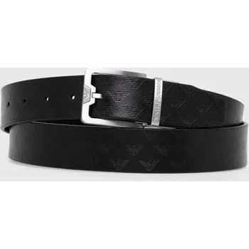 Opasek Oboustranný kožený pásek Emporio Armani Y4S502.Y221E.NOS černá 99X, vel. ONE SIZE