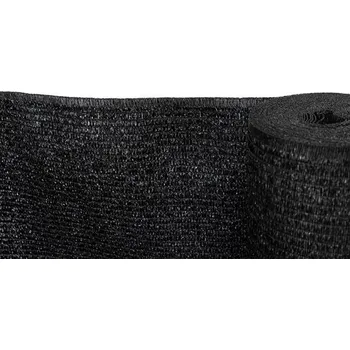 zahradní zástěna Stínící tkanina - síť na plot černá 200g/1m² zastínění 100% 1,6m 20m