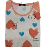 Benter Dámská bavlněná noční košile s krátkým rukávem ADELA Barva: Oranžová, Velikost: L