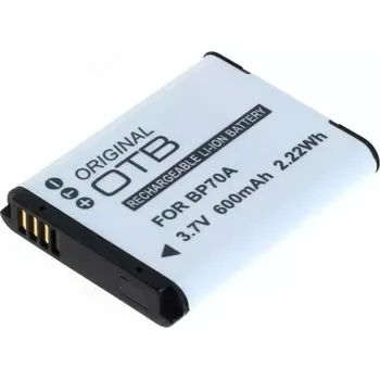 TopTechnology Baterie Samsung BP-70A 600mAh Li-Ion 3,7V - akumulátor pro digitální fotoaparáty, nahrazuje originál