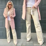Široké džíny TINA'S LW - 1807C Velikost: XS, Barva: Béžová