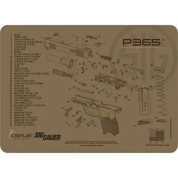 Čištění zbraně Cerus Gear MAT-SIG-365-TAN - Podložka pro čištění zbraní SIG SAUER P365 písková