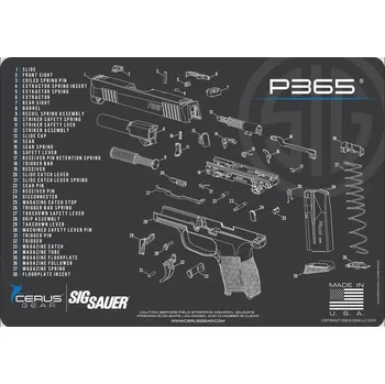 Čištění zbraně Cerus Gear MAT-SIG-365-BLK - Podložka pro čištění zbraní SIG SAUER P365 černá