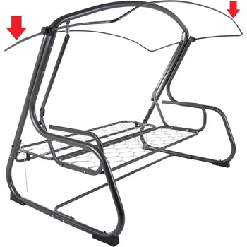 Příslušenství k zahradnímu nábytku Konstrukce stříšky na houpačku Ravenna Antracit PATIO DA-405115