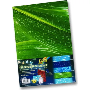 Barevný papír Papír na scrapbooking A4 115g/m2 5ks Transparent
