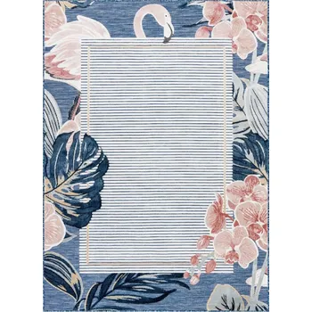 Kusový koberec Botanic 65240 Flamingo navy – na ven i na doma