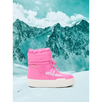 Dívčí zimní obuv Dívčí sněhule Moon Boot JR Park Tube Mid Glitter WP Pink