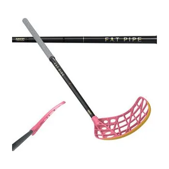 Florbalová hůl Fat Pipe RAW CONCEPT 27 LOW KICK CTRL SLICKS SHRIMP PINK Florbalová hůl černá / růžová, Pravá (pravá ruka dole), 101cm (=111cm), Testovací hůl