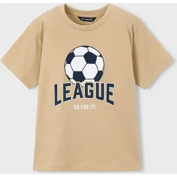 Oblečení a móda Dětské bavlněné tričko Mayoral 3074.5G.Mini.PPY2 béžová 80X, vel. 110