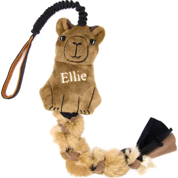 Hračka pro psa Pískací Potvůrky Hračka pro psa se jménem - kapybara, s králičí kožešinou Barva výšivky: bílá