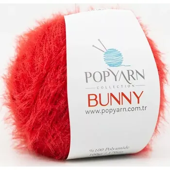 Příze POPYARN Příze Bunny B02 - červená, 100g 170m