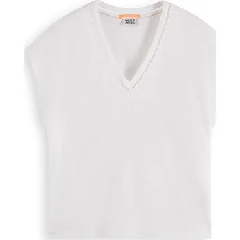 Dámské tričko Tričko Scotch & Soda Weiß 9974835 M