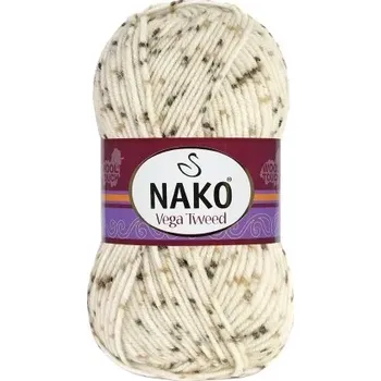 Příze Nako Pletací příze Nako Vega Tweed - 35017 krémová