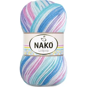 Příze Nako Pletací příze Nako Lolipop 80433 - růžovomodrá