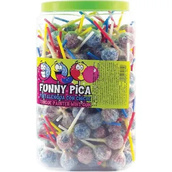 Bonbon Funny Pica- lízátko barvící balené 10g/200ks/