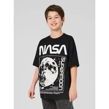 Sinsay - Bavlněné tričko s krátkým rukávem NASA - černá - 737GJ-99X - 737GJ-99X-146