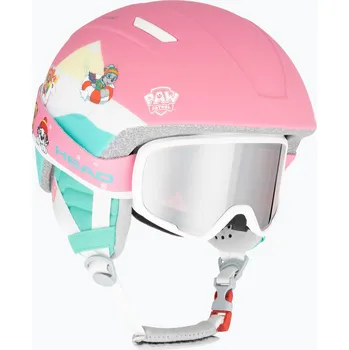 Dětská lyžařská helma HEAD Maja Set Paw + brýle růžová