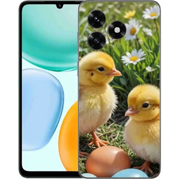 Pouzdro na mobilní telefon Gelový kryt mmCase na Honor X5c Plus - kuřátka