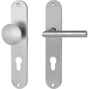 Kování klika + koule + štít METAL TUBE - nerezové ✔ Levá klika