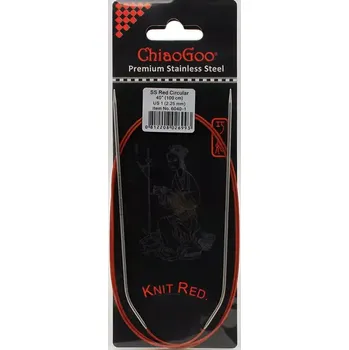 Jehlice ChiaoGoo Knit Red ergonomické fixní kruhové jehlice 100 Cm 2,25mm (ChiaoGoo SS Knit RED™ Circulars - 40" 100 cm 2,25mm)