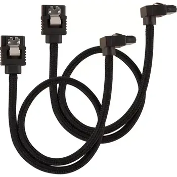 Kabel do PC Corsair Premium Sleeved SATA 6Gbps kabel lomený 30cm černá (2ks) (CC-8900278)