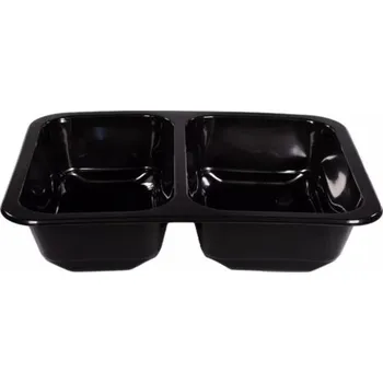 TECHNICA Černá dvoukomorová zatavovací miska, vanička, 227x178x50 mm, balení 400 ks | TECHNICA, PP 0019A