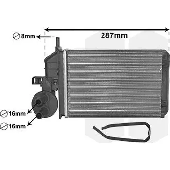 Výměník tepla, vnitřní vytápění VAN WEZEL 17006259