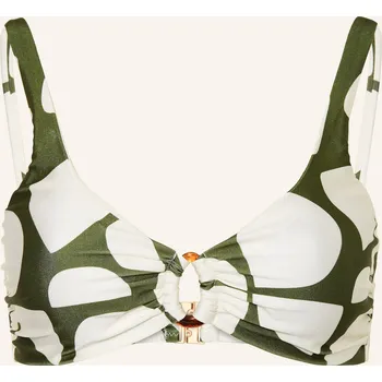 Podprsenka Mrs & Hugs Dámská Bralette Bikiny Top, olivová / bílá, 42