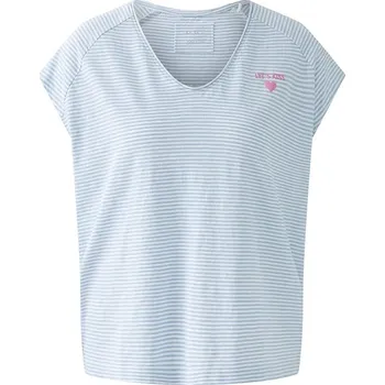 Dámské tričko Tričko Oui Hellblau/ Weiß 5568021 40