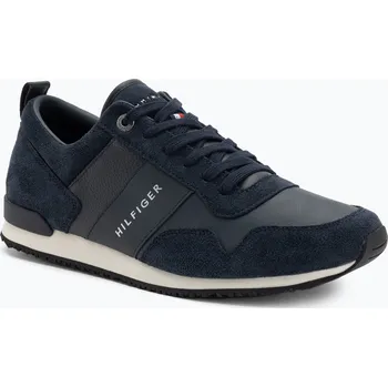 Pánská obuv Pánské boty Tommy Hilfiger Iconic Leather Suede Mix Runner midnight