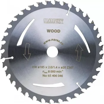 Příslušenství k pile Pilový kotouč Narex 185x2.0/1.4x20 Z 36T