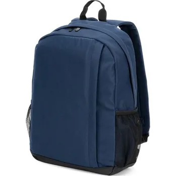 turistický batoh LIVERPOOL. Batoh na notebook z recyklovaného polyesteru 600D s vysokou hustotou, 15" - Modrá, Firemní dárkové předměty s vlastním potiskem