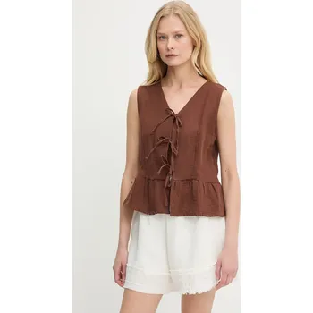 Dámská halenka Bavlněná halenka Answear.LAB G28.4885.tos hnědá 89X, vel. M