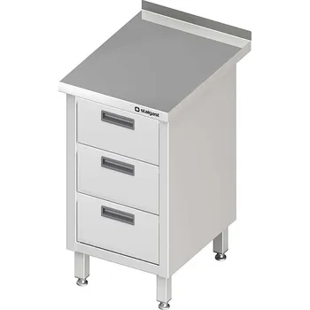 Dětský stůl STALGAST Přístěnný stůl, blok se třemi zásuvkami 450x700x850 mm | STALGAST, 980217455