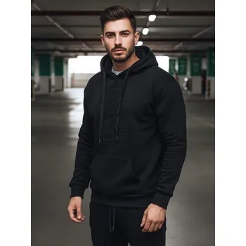 Pánská móda Dstreet Černá moderní pánská mikina s kapucí