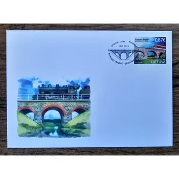 Sběratelství LITVA FDC 1191, železniční mosty, Kretinga, r. 2015