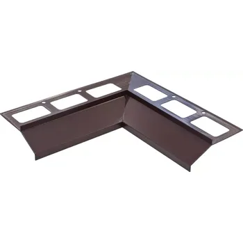 Stavební profil Roh Havos k okapnicvému profilu 40mm vnější komaxit hnědý (ROH K OKAPNICOVÉMU PROFILU 40 mm VNĚJŠÍ komaxit hnědý B13b1)