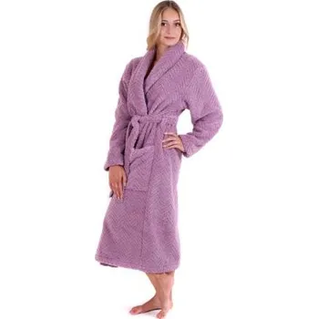 Dámský župan Dámský bavlněný župan Vestis Athena 2116 microcotton fialova L