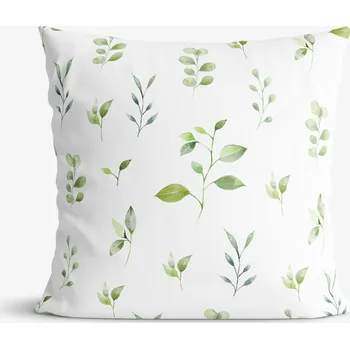 Povlak na polštářek Dekorační povlak na polštář - Eukalyptové lístky 40 x 40 cm