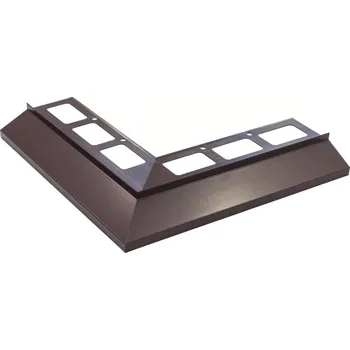 Stavební profil Roh Havos k okapnicvému profilu 40mm vnitřní komaxit hnědý (ROH K OKAPNICOVÉMU PROFILU 40MM – VNITŘNÍ komaxit hnědý )