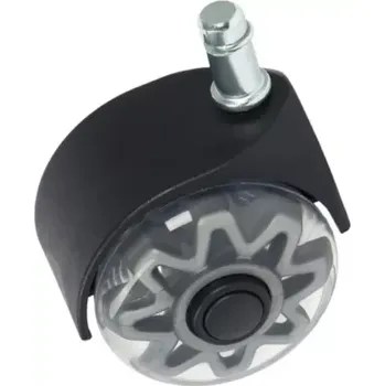 Zátěžová pogumovaná kolečka k židli – Ø 60 mm, čep 11 mm, nosnost 160 kg