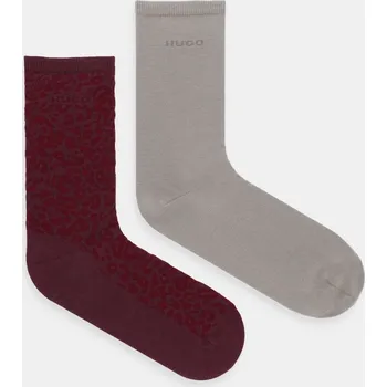 Pánské ponožky Ponožky HUGO 2P RS LEO LOGO CC W 2-pack 50543172 fialová 49X, vel. 39-42