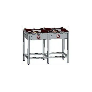 Sporák EGAZ Plynový gastronomický sporák 2-hořákový, 1150x600x850 mm, 1x7+1x9 kW | EGAZ, TG-217.II