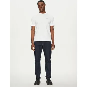 Pánská móda Calvin Klein T-Shirt Linear Box Logo K10K114152 Bílá Regular Fit M
