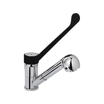 Pařezová fréza MONOLITH Dřezová baterie s loketní pákou, s otočným ústím a vytahovací sprchou 230 mm | MONOLITH, R0201020225