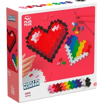 EPEE Skládej podle čísel Srdce 250 ks Plus-Plus