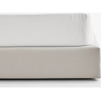 Prostěradlo Napínací prostěradlo ze lněné směsi - bílé 80 x 160 cm